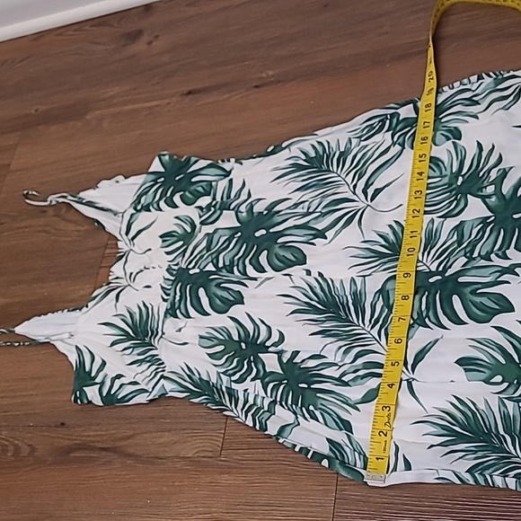 SANDY &SITropical Green and White Midi Dress for women zise m new dress casual. - Picture 9 of 16